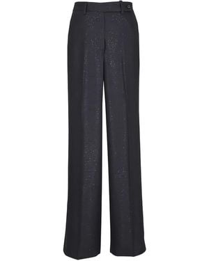 Kiton Glitter-Detailing Trousers - Blue