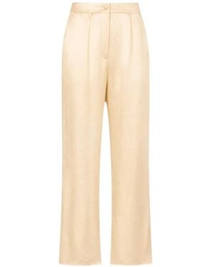 Liu Jo Pantalones De Satén Arrugado Con Abertura Lateral - Neutro