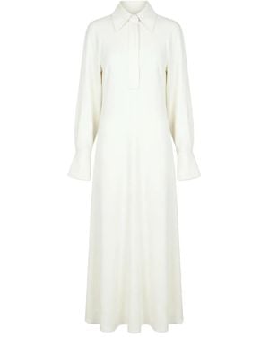 Victoria Beckham Collared Midi Dress - White