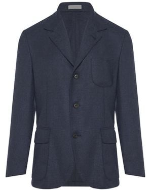 Corneliani Textured Blazer - Blue