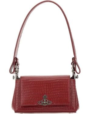 Vivienne Westwood Crocodile-effect Top-handle Shoulder Bag - Red