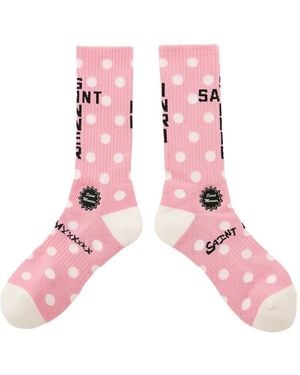 SAINT Mxxxxxx Polka-Dot Socks - Pink
