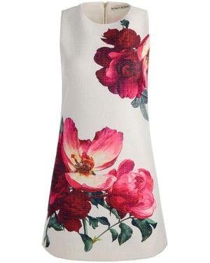 Alice + Olivia Clyde Floral A-Line Shift Mini Dress - White