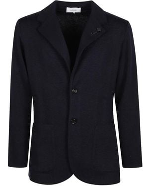 Lardini Wool Single-Breasted Jacket - Blue
