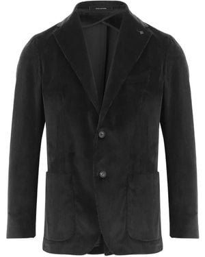 Tagliatore Single-Breasted Corduroy Blazer - Black