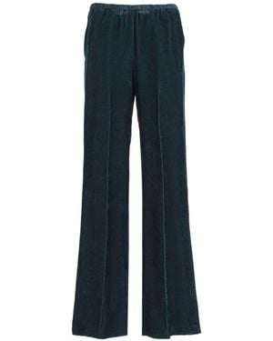 forte_forte Ribbed Velvet Trousers - Blue