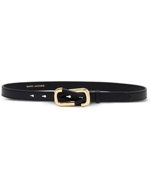 Marc Jacobs Knotted-Buckle Leather Belt - White
