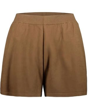 Frenckenberger Knit Elasticated Shorts - Brown