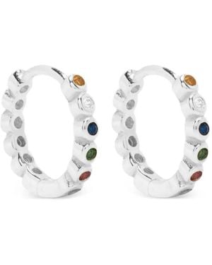 Hzmer Jewelry Circular-Silhouette Earrings - White