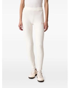 Guess Pantalon De Jogging Aria À Logo Brodé - White