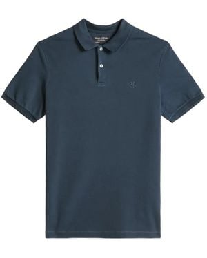Marc O' Polo Embroidered-Logo Polo Shirt - Blue