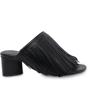 Vic Matié K16 Fringed Sandals - Black