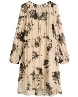 Marc O' Polo Floral-Print Tiered Dress - Natural
