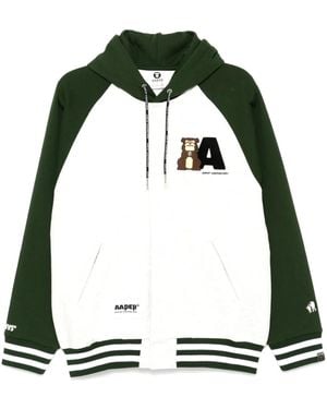 Aape By A Bathing Ape Logo-Patch Hooded Jacket - Black