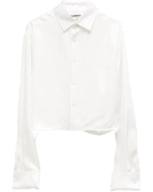 JW Anderson Cropped Long-Sleeve Shirt - White