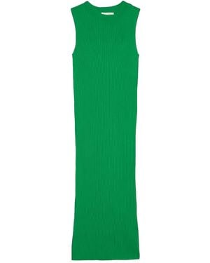 Marc O' Polo Ribbed Sleeveless Midi Dress - Green
