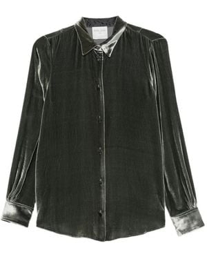 forte_forte Buttoned Velvet Shirt - Green