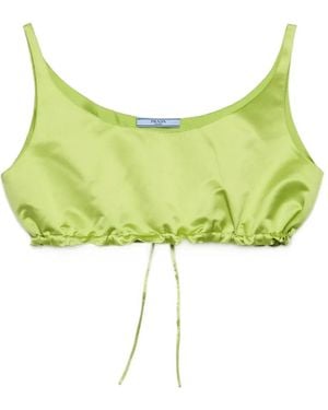 Prada Duchesse Crop Top - Green