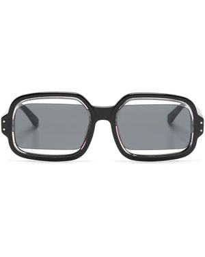 Henrik Vibskov Olga Rectangle-Frame Sunglasses - Grey