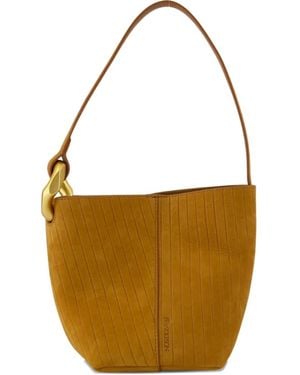 JW Anderson Corner Suede Shoulder Bag - White