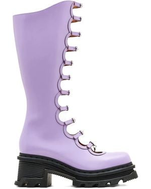 Marc Jacobs Xdr. Martens 160mm The Kiki Cut-out Boots - Purple