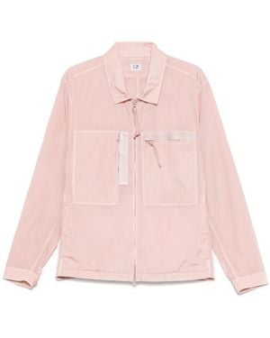 C.P. Company Logo-Embroidered Jacket - Pink