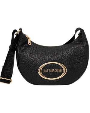 Love Moschino Logo-Lettering Cross Body Bag - Black