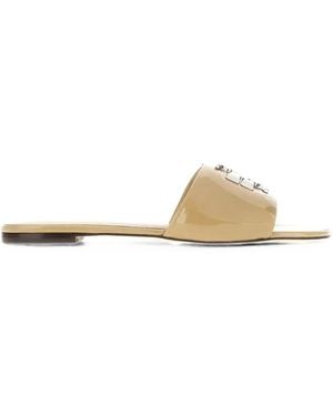 Tory Burch Eleanor Flat Sandals - Metallic