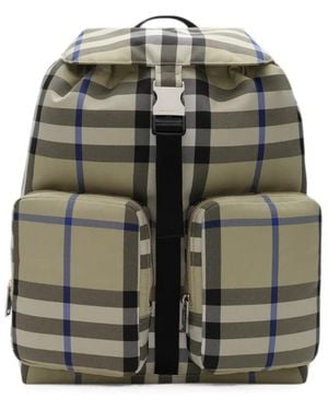 Burberry Medium Check Backpack - Natural