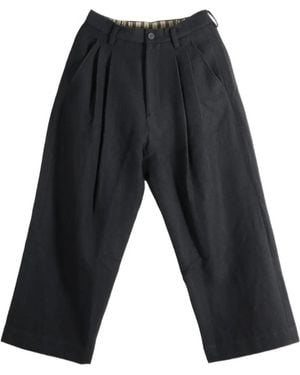Ziggy Chen Pleated Wide-Leg Trousers - Grey