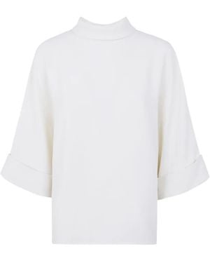 Mark Kenly Domino Tan Bailee Crepe Georgette Blouse - White