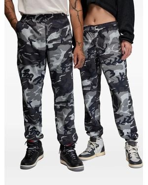 Nike Camo-Print Track Trousers - Black
