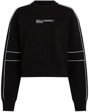Karl Lagerfeld プリント スウェットシャツ - ブラック