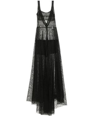 Atu Body Couture Embroidered Lace Gown - Black