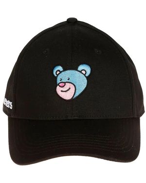 INBETWEENERS Bear-Embroidered Cap - Black