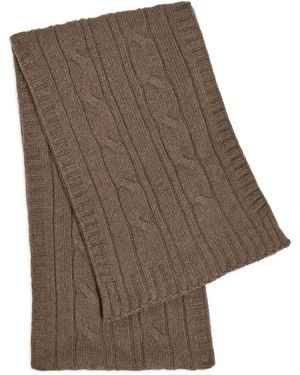 John Smedley Cable-Knit Scarf - Natural