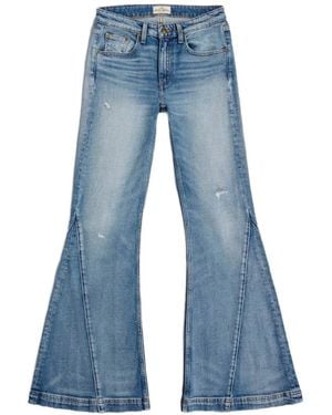 Antik Denim Texas Flare-Leg Distressed Jeans - Blue