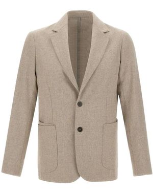 Devore Single-Breasted Blazer - Natural