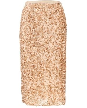 Weekend by Maxmara Ribbon Waistband Midi Skirt - Natural