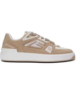Balmain Zapatillas B-Court Skate De Forro Polar Y Piel De Becerro, Mujer, Talla - Marrón