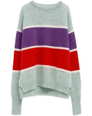 JW Anderson Contrast-Striped Jumper - White