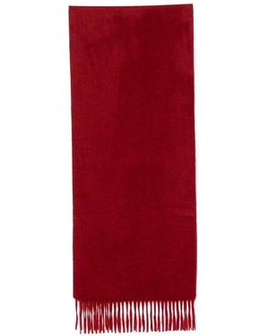 N.Peal Cashmere Sciarpa Con Frange - Rosso
