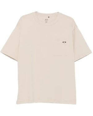 Oakley Logo-Print Chest-Pocket T-Shirt - White