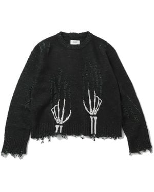 Doublet Pullover in Distressed-Optik - Schwarz