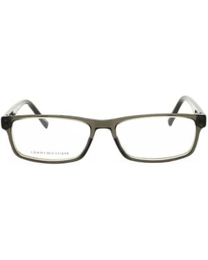Tommy Hilfiger Rectangle-Frame Glasses - Gray