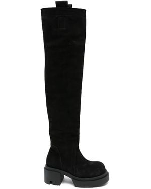 Rick Owens 75Mm Platform Boots - Black