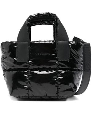 VEE COLLECTIVE Mini Quilted Tote Bag - ブラック