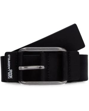 KARL LAGERFELD Leather Belt - Black