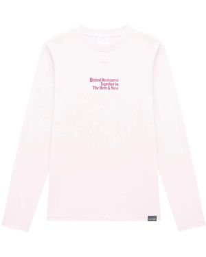 Courreges Logo-Appliqué Sweatshirt - Pink