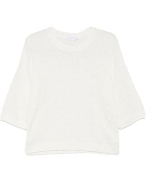 Akris Punto Jersey De Punto Flojo Con Manga Corta - Blanco